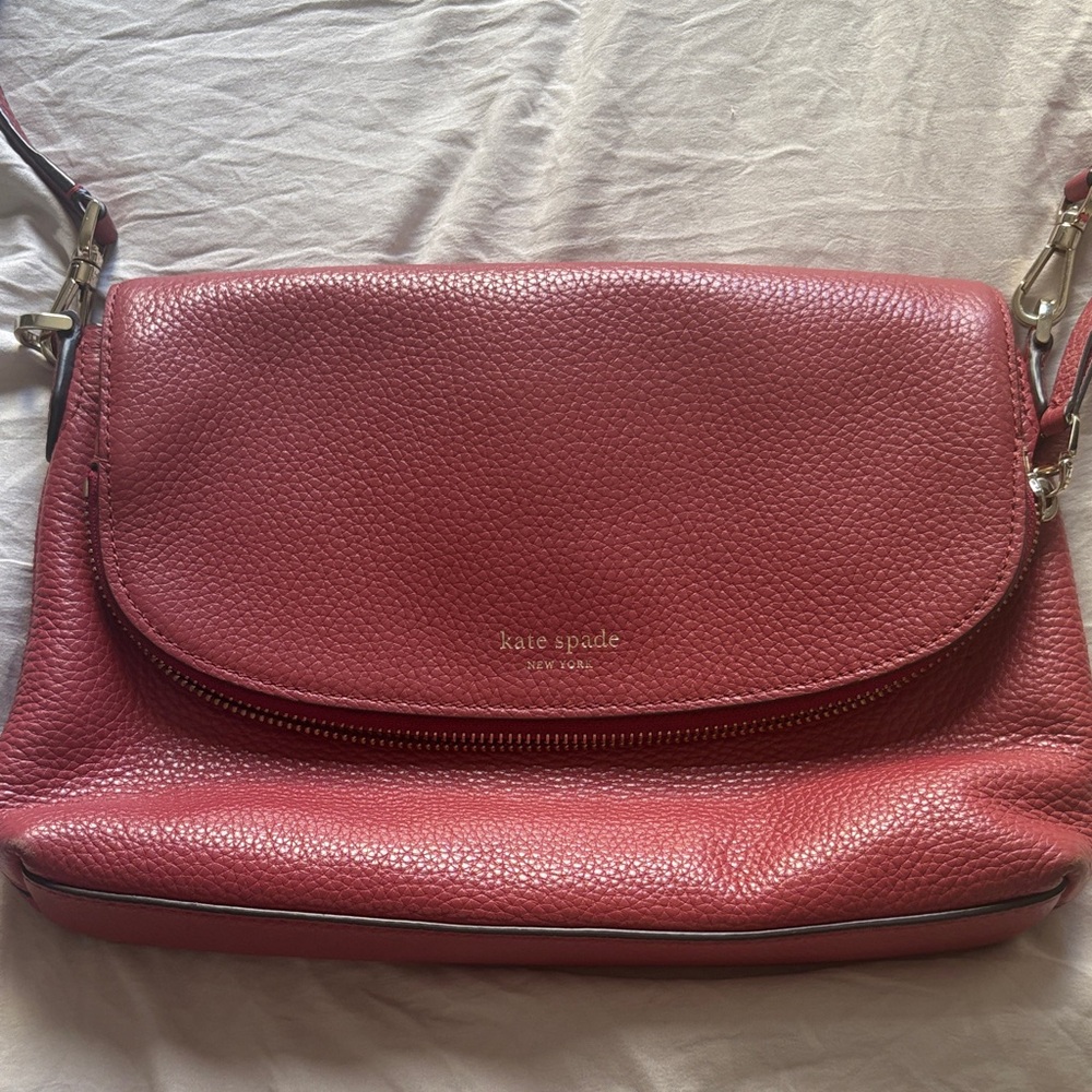 NY Pebbled Leather Polly Kate Spade Rose